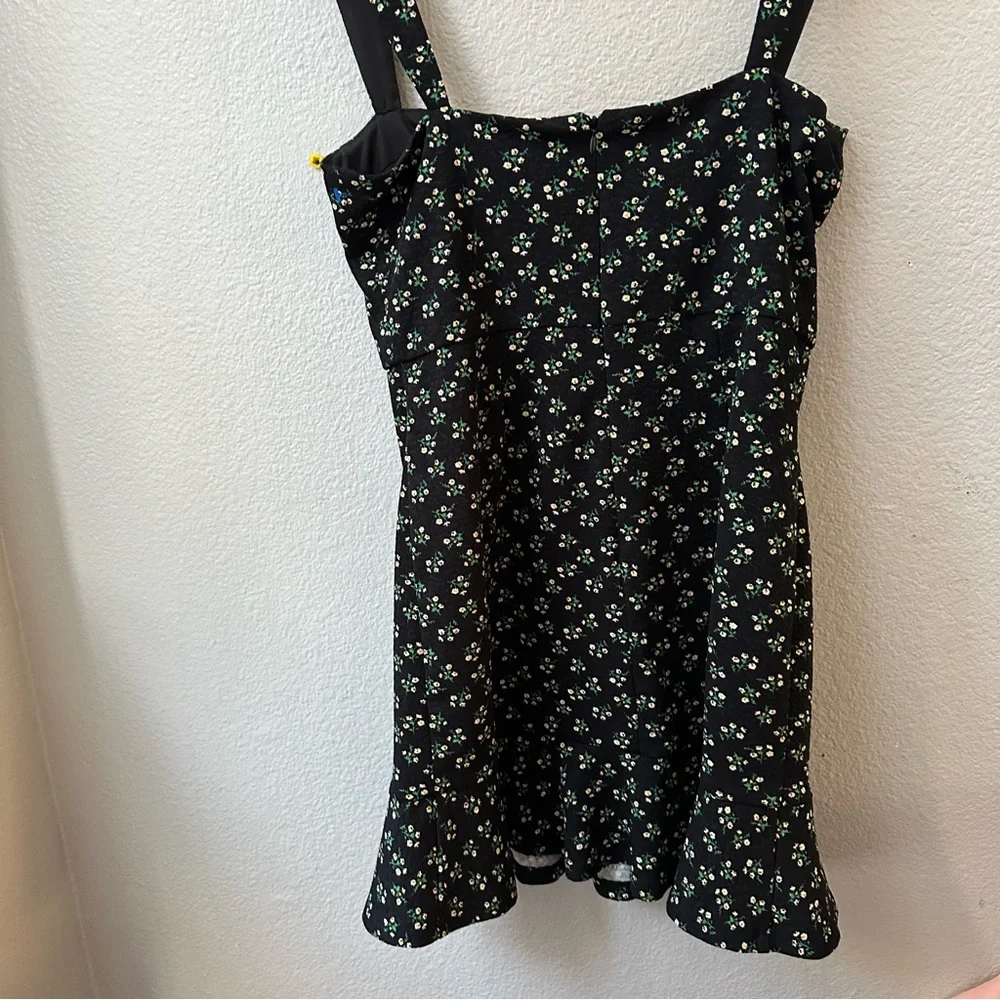 Anthropologie Hutch Ditsy Floral Corset Mini Dress Black womens M - Picture 11 of 12